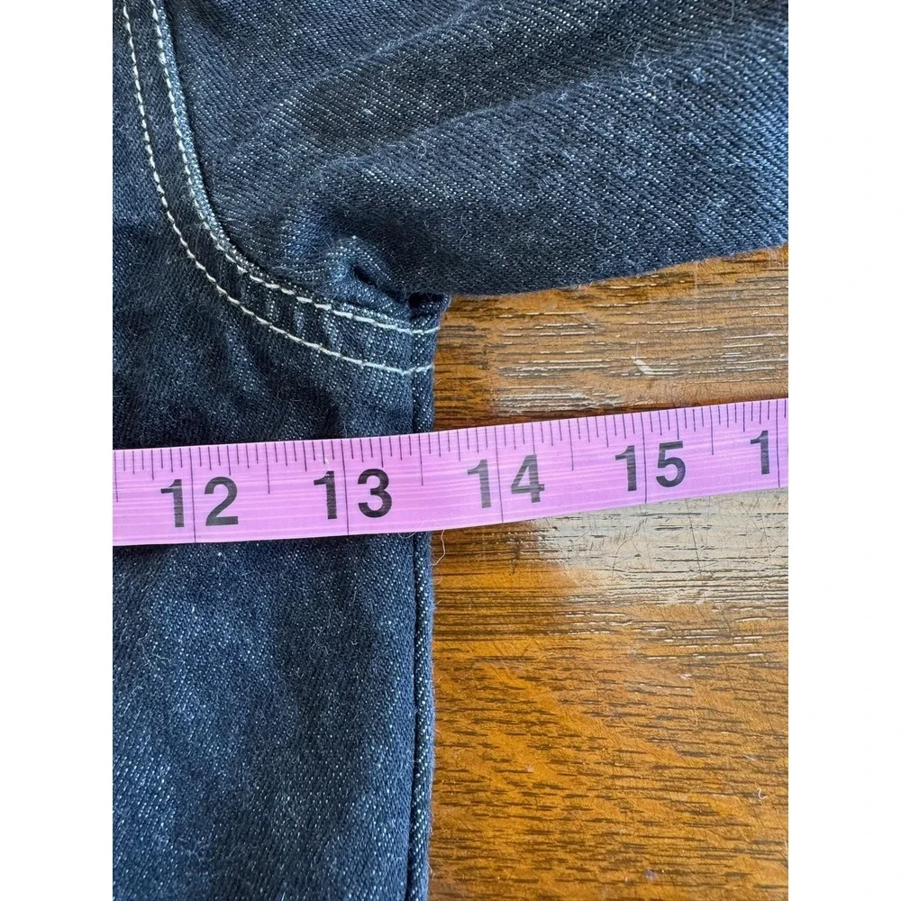 GUESS Jacket Toddler‎ 4T Black Denim Trucker Red Embroidered Back Logo Kids